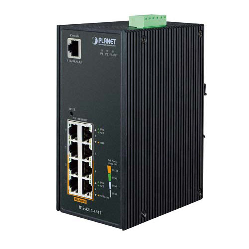 L-Com PT-IGS-4215-4P4T Industrial 4-Port Managed Switch