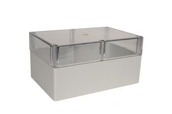 Bud Industries PN-1341-AC IP68 NEMA 6P Box with Clear Cover