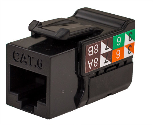 Vertical Cable 352-V2713/BK Cat6 Black Keystone Jack