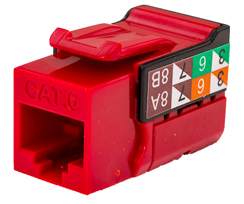 Vertical Cable 352-V2720/RD Cat6 Red Keystone Jack