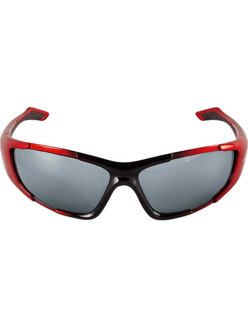 Bullhead Safety BH12137 Javelin Silver Mirror Lens, Black to Orange Frame Safety Glasses