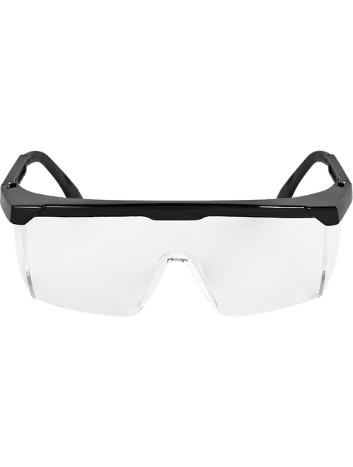 Bullhead Safety BH361 Kaku Clear Lens, Shiny Black Frame Safety Glasses