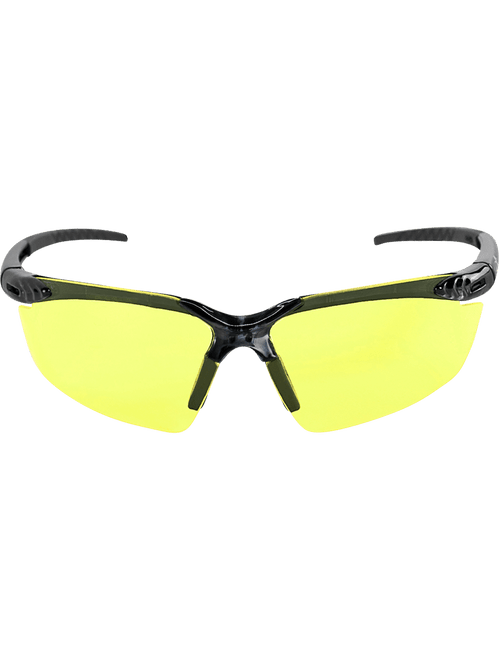 Bullhead Safety BH1134 Mojarra Yellow Lens, Crystal Black Frame Safety Glasses