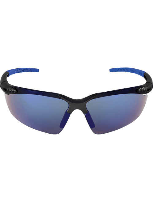Bullhead Safety BH1169 Mojarra Blue Mirror Lens, Matte Black Frame Safety Glasses