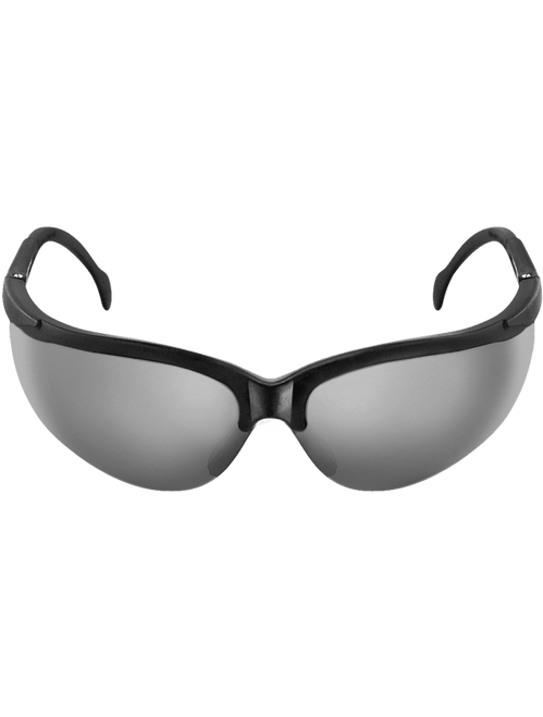 Bullhead Safety BH467 Picuda Silver Mirror Lens, Matte Black Frame Safety Glasses