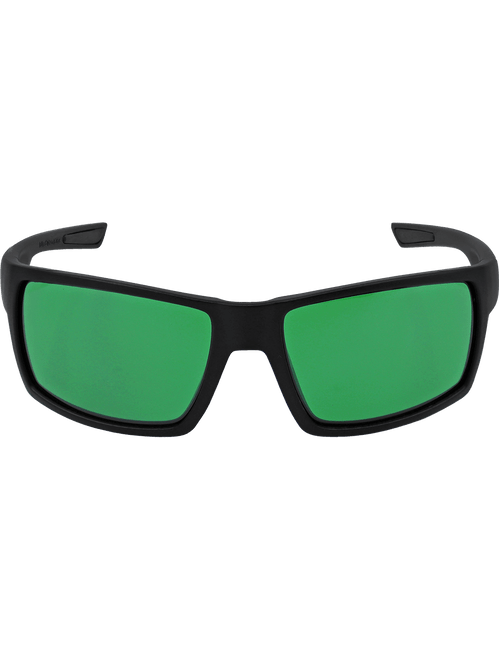 Bullhead Safety BH26619 Sawfish Green LED Blocker Lens, Matte Black Frame Safety Glasses