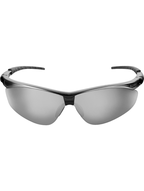 Bullhead Safety BH6117 Stinger Silver Mirror Lens, Shiny Black to Silver Frame Safety Glasses