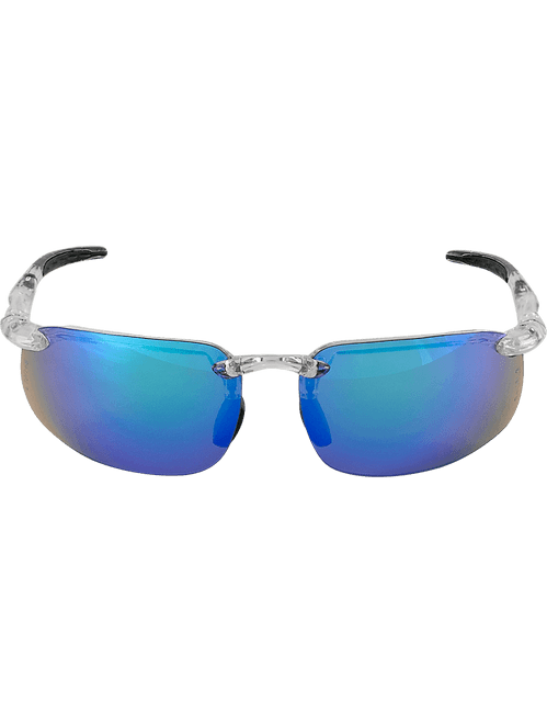 Bullhead Safety BH10116AF Swordfish Green Mirror Anti-Fog Lens, Crystal Clear Frame Safety Glasses