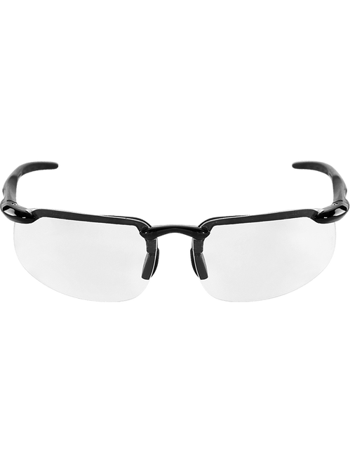 Bullhead Safety BH1031AF Swordfish Clear Anti-Fog Lens, Crystal Black Frame Safety Glasses
