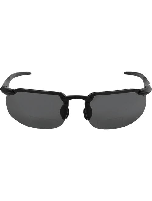 Bullhead Safety BH106310 Swordfish Smoke 1.0 Diopter Bifocal Reader Style Lens, Matte Black Frame Safety Glasses