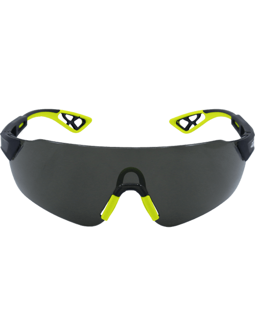 Bullhead Safety BH863AF Tetra Smoke Anti-Fog Lens, Matte Black Frame Safety Glasses
