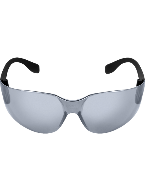 Bullhead Safety BH147 Torrent Silver Mirror Lens, Matte Black Frame Safety Glasses