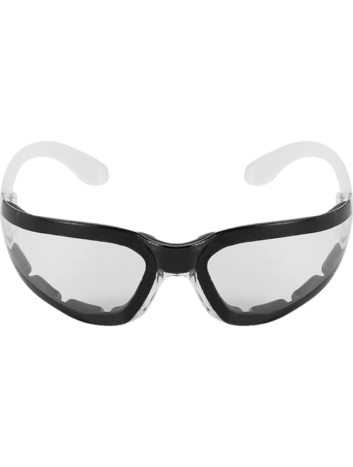 Bullhead Safety BH1151AF Torrent Foam-Lined Clear Anti-Fog Lens, Frosted Clear Frame Safety Glasses