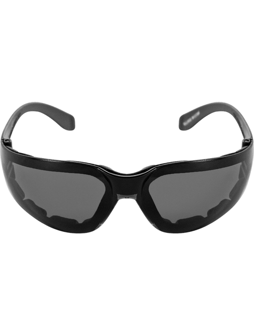 Bullhead Safety BH13153AF Torrent Foam-Lined Smoke Anti-Fog Lens, Frosted Black Frame Safety Glasses