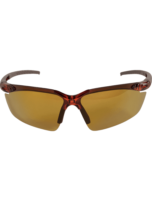 Bullhead Safety BH11711 Mojarra Brown Polarized Lens, Crystal Brown Frame Safety Glasses