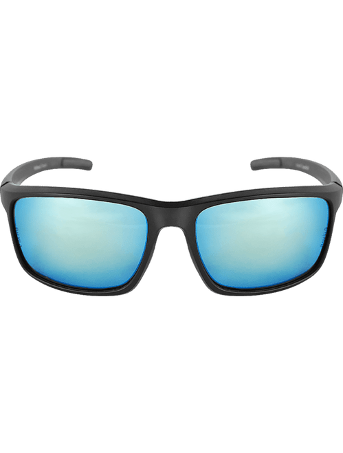 Bullhead Safety BH2769PFT Pompano Ice Blue Mirror Performance Fog Technology Polarized Lens, Matte Black Frame Safety Glasses
