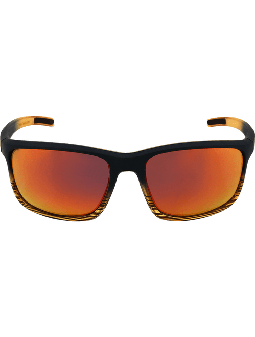 Bullhead Safety BH27710PFT Pompano Red Mirror Performance Fog Technology Polarized Lens, Tortoise/Black Frame Safety Glasses