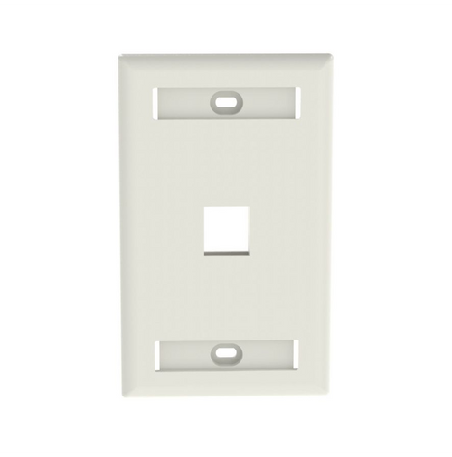 Panduit NK1FWHY Netkey 1 Port White Faceplate with Label