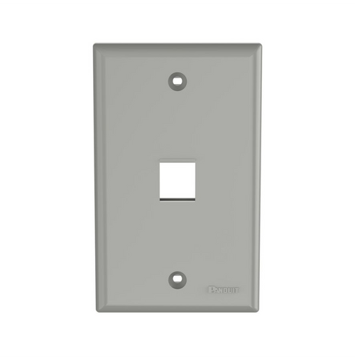 Panduit NK1FNIG Netkey 1 Port International Gray Faceplate