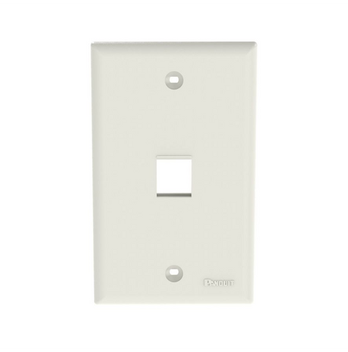 Panduit NK1FNIW Netkey 1 Port Off-White Faceplate