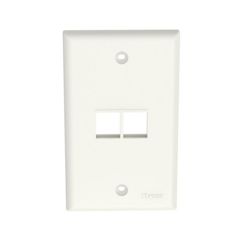 Panduit NK2FNIW Netkey 2 Port Off-White Faceplate