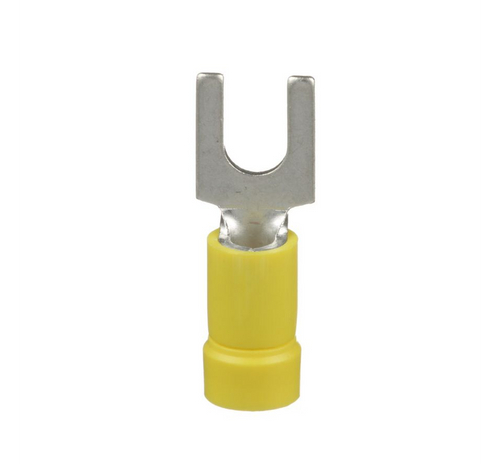 Panduit PV10-10F-L 10-14 AWG Yellow Fork Terminal, 50 Pack