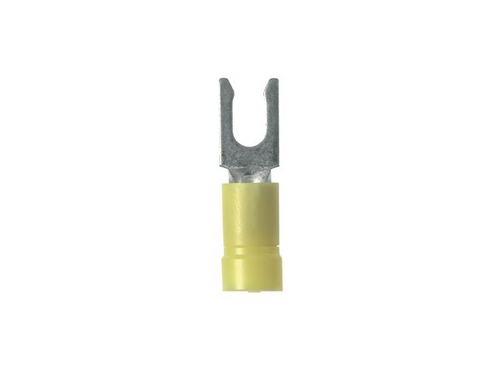 Panduit PV10-10LF-L 10-12 AWG, #10 Stud Yellow Fork Terminal, 50 Pack