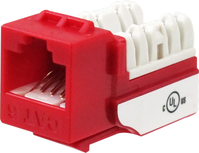 Wavenet Cat6 Red Keystone Jack