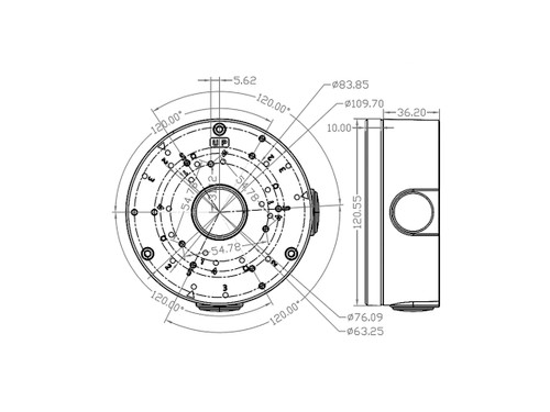 Freedom PT-JB-2LB-W Junction Box for Dual Lens Bullet Camera
