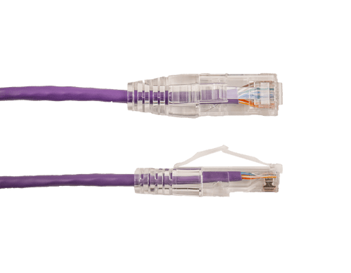 Vertical Cable 077-2069/7PR 7Ft. Purple Cat6A Slim Patch Cord