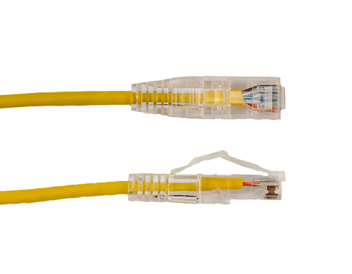 Vertical Cable 077-2072/7YL 7Ft. Yellow Cat6A Slim Patch Cord