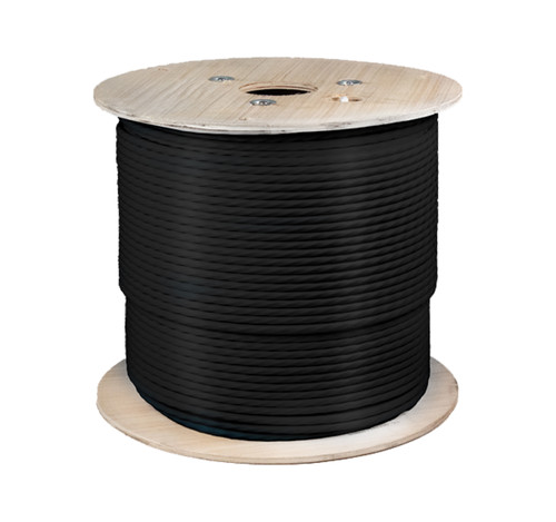 Vertical Cable 064-484/A/BK Cat6A Riser UTP 1000Ft Black Wooden Spool
