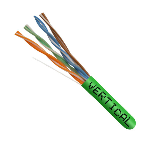 Vertical Cable 066-556/P/GR Cat6 Plenum 550MHz 1,000Ft Green