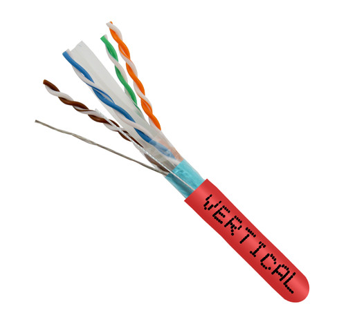 Vertical Cable 062-508/S/RD Cat6 Shielded Riser 1,000Ft Red Spool
