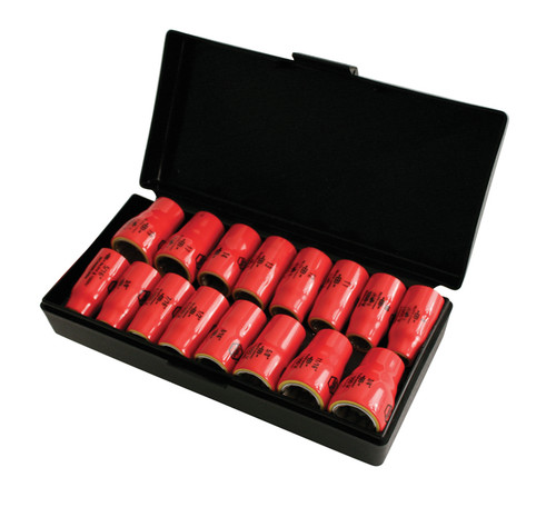 Wiha 31491 16 Piece Insulated Socket Set 3/8" Drive