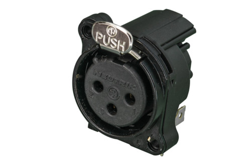 Neutrik NC3FBH2-B 3 Pole Female XLR Receptacle