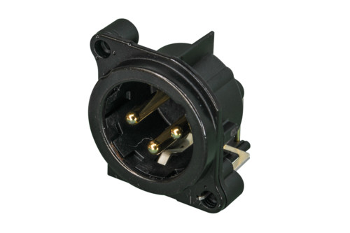 Neutrik NC3MBH-B 3 Pole Male XLR Receptacle