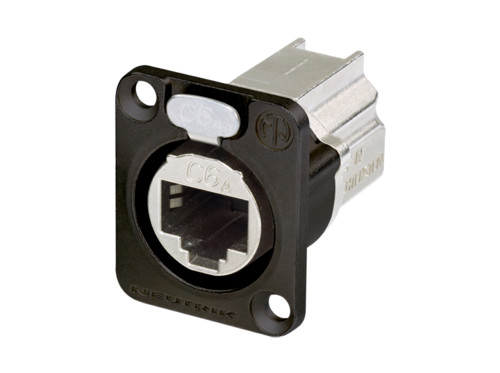 Neutrik NE8FDX-P6-B D-Shape Cat6A Panel Connector