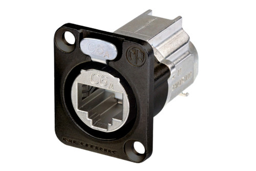 Neutrik NE8FDX-Y6-B D-Shape Cat6A Panel Connector