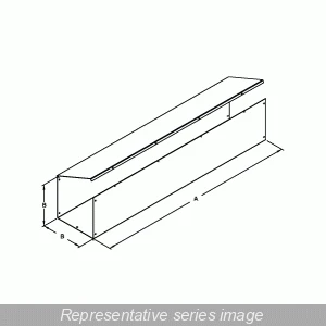 Hammond Manufacturing CWST12120NK 120" Type 1 Lay In Hinge Cover Wireway