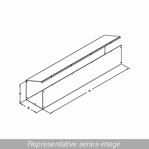 Hammond Manufacturing CWST1224NK 24" Type 1 Lay In Hinge Cover Wireway
