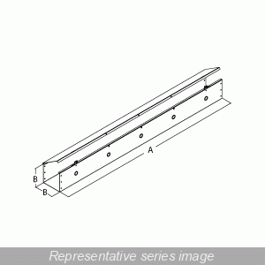 Hammond Manufacturing CWST472 72" Type 1 Lay In Hinge Cover Wireway