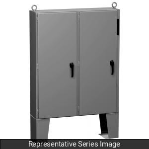 Hammond Manufacturing 2UD726218FFTC Type 12 Mild Steel Two Door Floormount Disconnect Enclosure