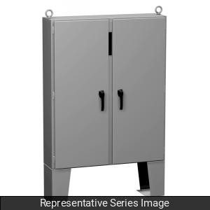 Hammond Manufacturing 2UDCP604912FFTC Type 12 Mild Steel Two Door Floormount Disconnect Enclosure
