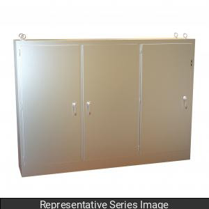 Hammond Manufacturing 3UHD8411924N4SS Type 12 Stainless Steel Three-Door Freestanding Disconnect Enclosure