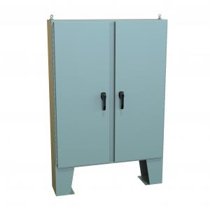 Hammond Manufacturing HN4FM604810 Type 4 Continuous Hinge Door Mild Steel Two Door Floormount Enclosure