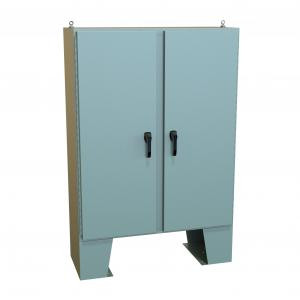 Hammond Manufacturing HN4FM604818 Type 4 Continuous Hinge Door Mild Steel Two Door Floormount Enclosure
