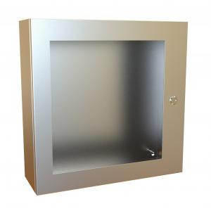 Hammond Manufacturing EN4SD20206WSS Type 4X Hinge Door Stainless Steel Wallmount Window Enclosure