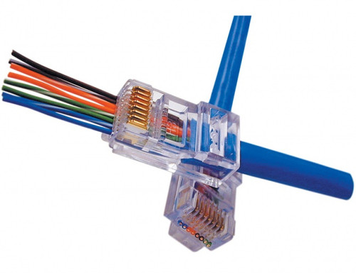 Platinum Tools 202016J EZ-RJ45 Cat6 Strain Relief/Connector Combo, Jar of 100