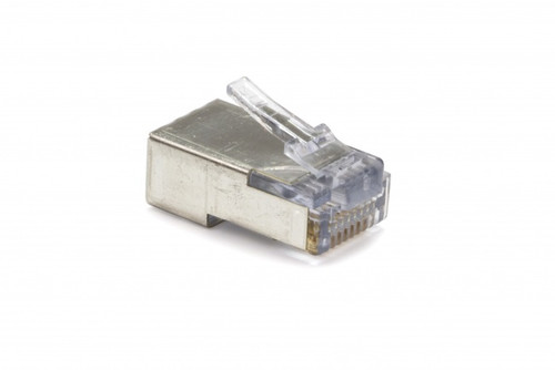 Platinum Tools 202022J EZ-RJ45 Shielded External Ground Cat5e/6 Connectors, Jar of 50